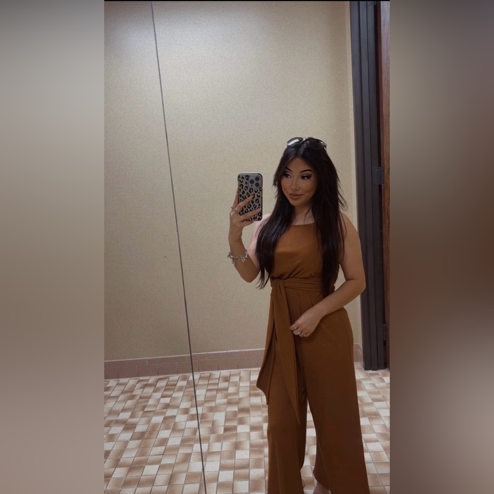 Rust orange jumpsuit